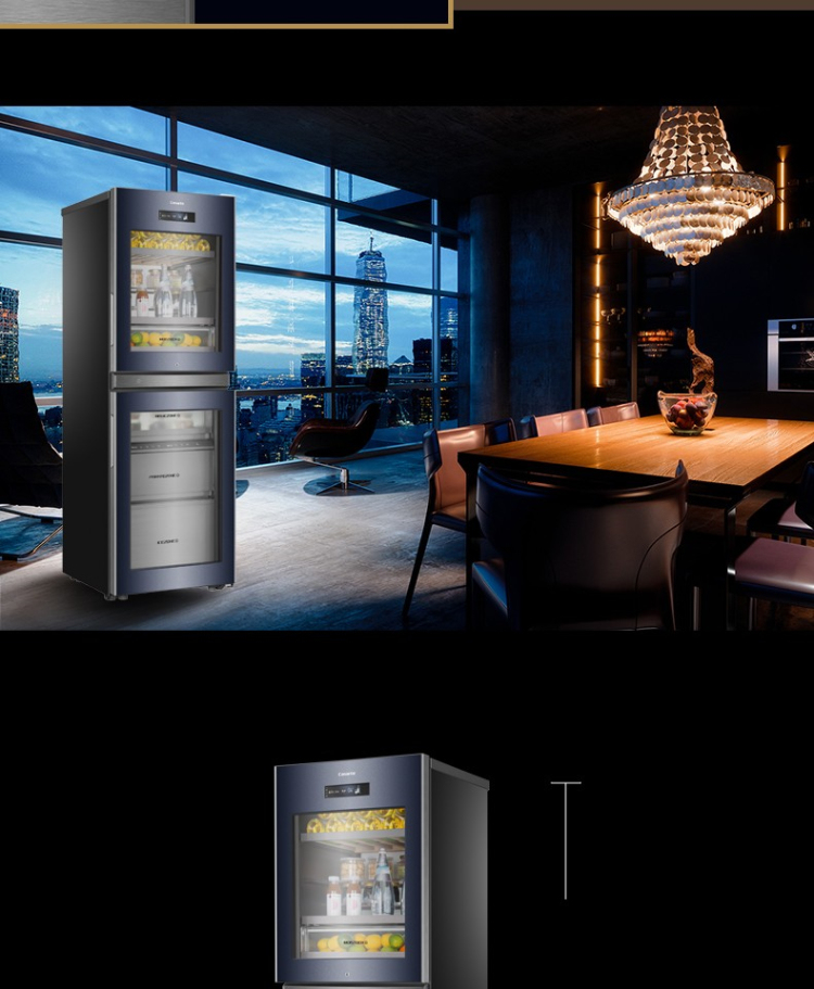 卡萨帝冰吧智能变频1级风冷母婴客厅立式冰箱lc258wu1