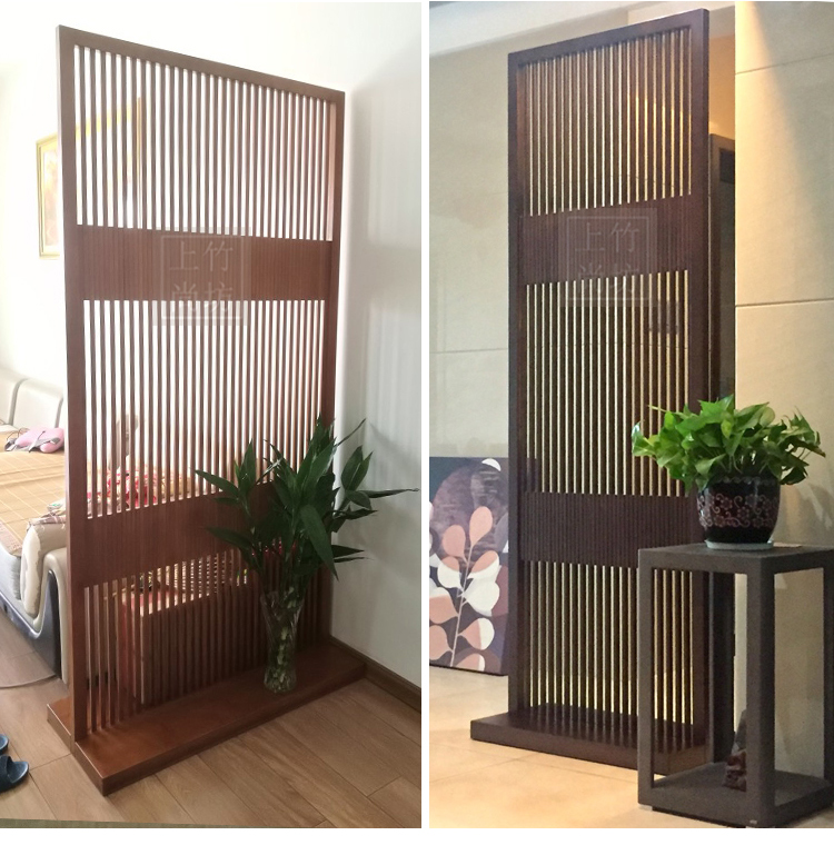 bonjean屏风隔断客厅新中式背景墙推拉悬挂式移隔断墙