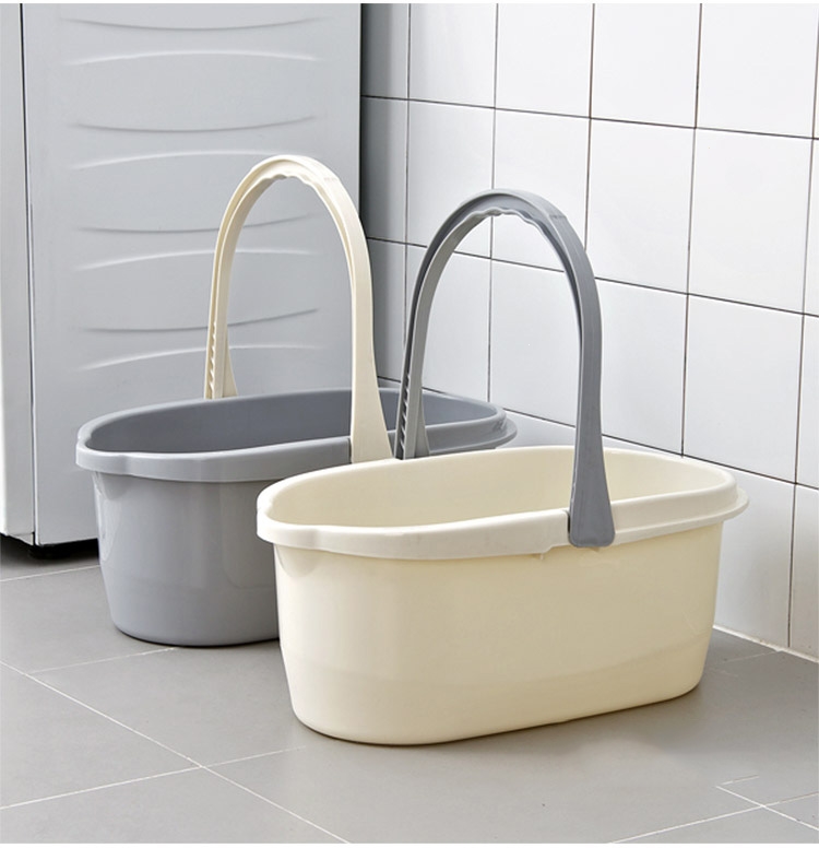 拖把池小号迷你超窄洗拖把桶藤印象长方形单桶涮塑料地盆加大挤水桶