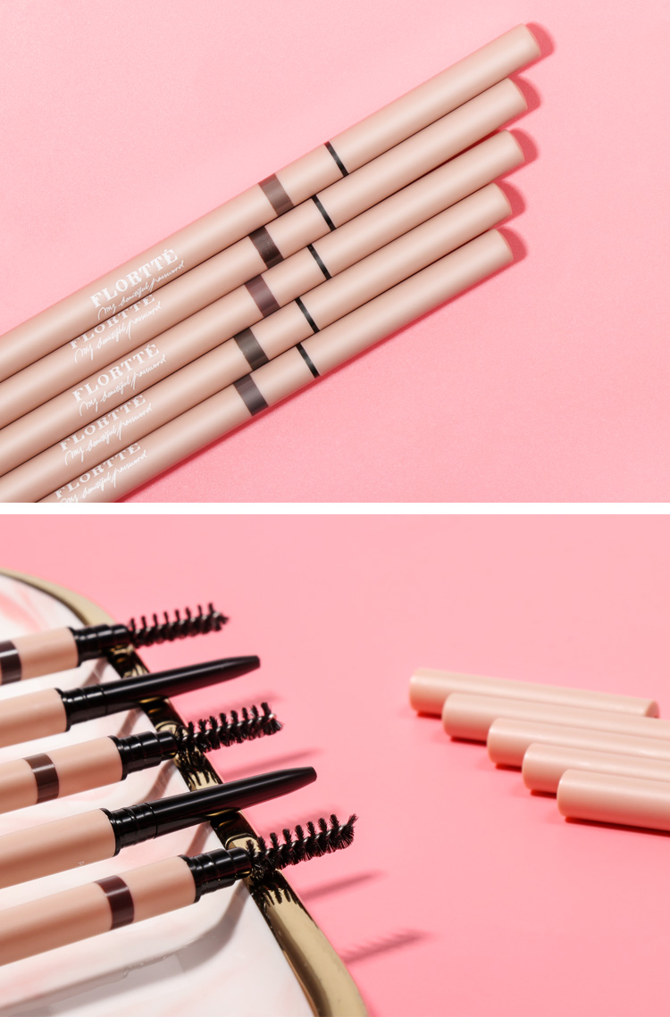 flortte花洛莉亚双头极细眉笔女初学者自然防水汗不脱色持久b1自然棕