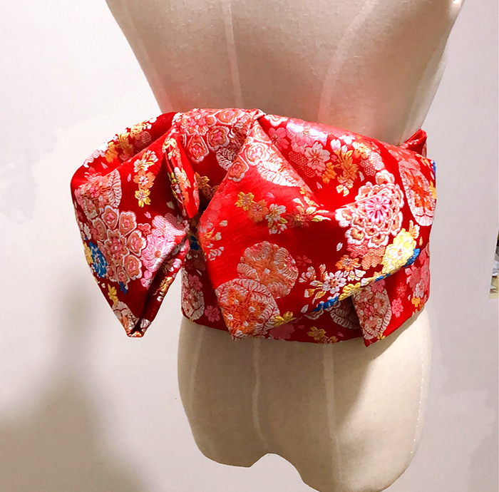 蝴蝶结腰带金色带绳多色选择日本和服高级提花织锦蝴蝶结腰封正装和服