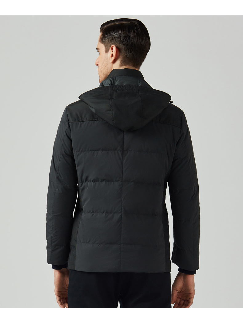 劲霸奥莱男士冬季新款连帽保暖中长款羽绒服外套男brja4126988