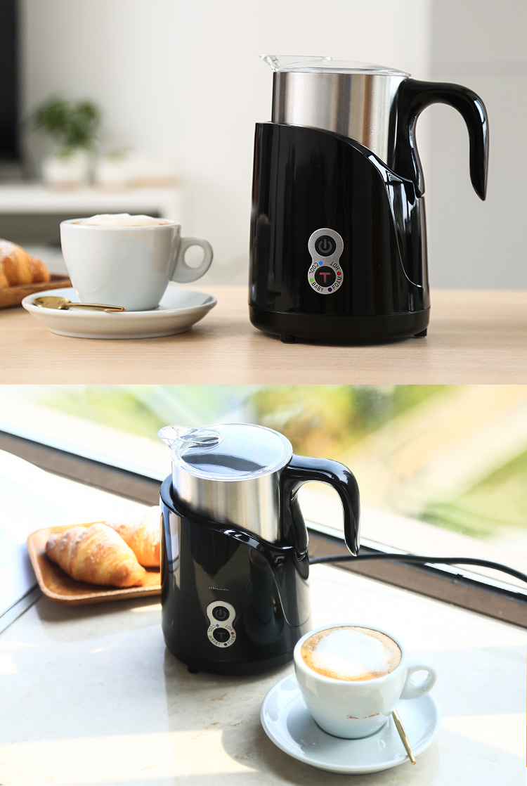 全自动奶泡机家用电动时光旧巷冷热牛奶咖啡打奶泡器发泡机 奶泡机送4