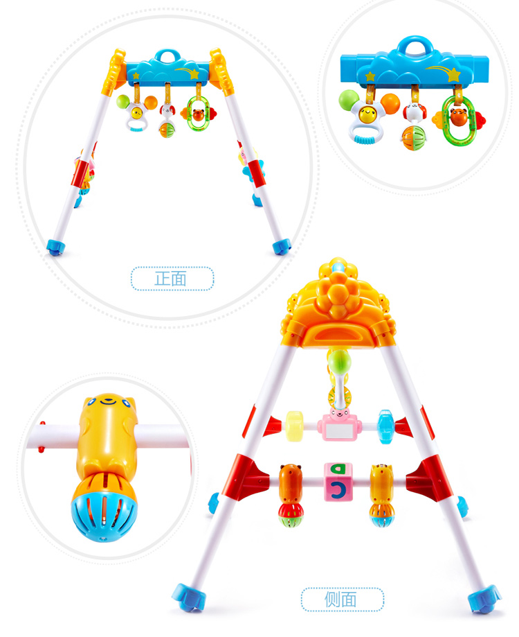澳贝auby0-1岁婴儿运动玩具澳贝音乐健身架宝宝健身器早教
