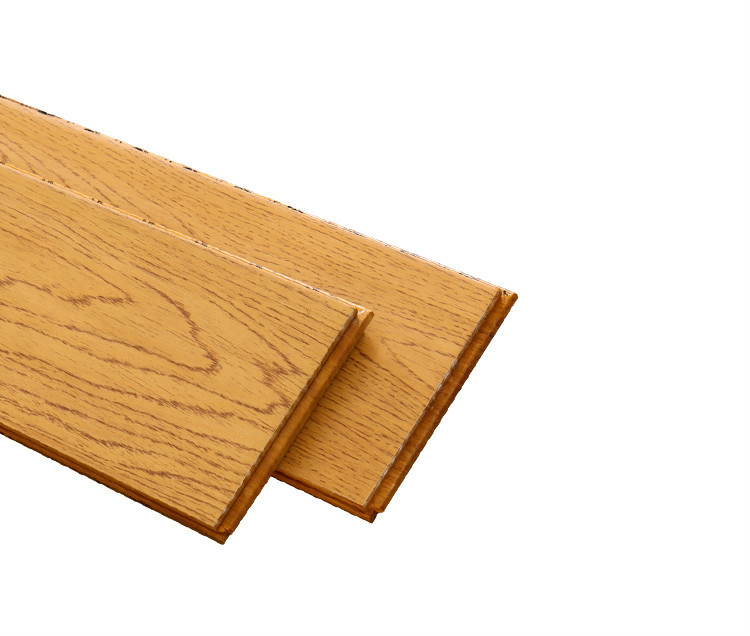 定做 实木地板圆盘豆原木番龙眼锁扣地热红橡木纹耐磨 圆盘豆8025酒