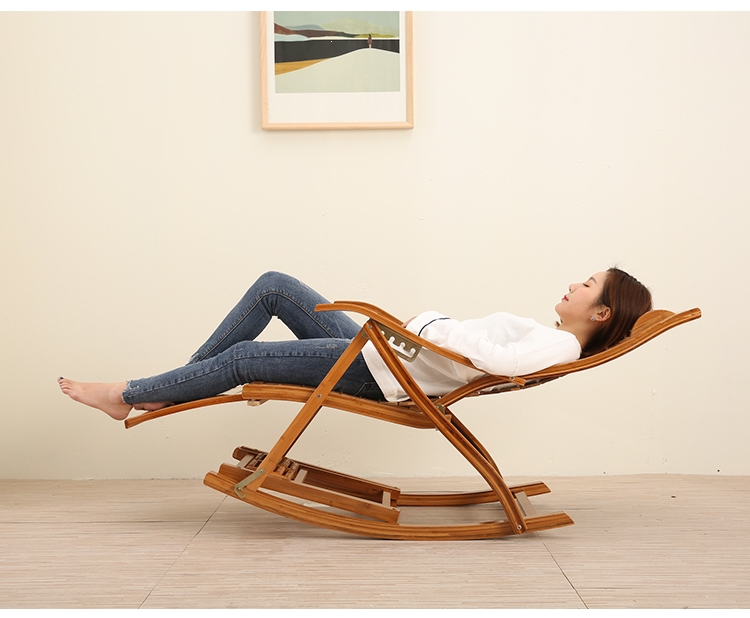 摇摇椅躺椅家用阳台休闲椅古达成人午休逍遥椅折叠竹椅老人椅工厂直销