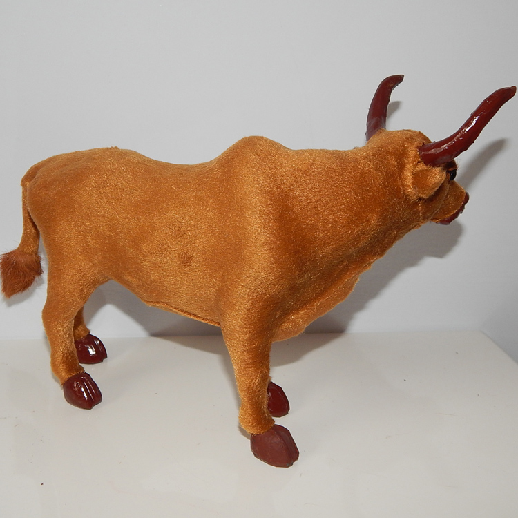 舒弗(lachouffe)仿真小牛动物模型毛绒玩具牛橱窗桌面摆件儿童识物