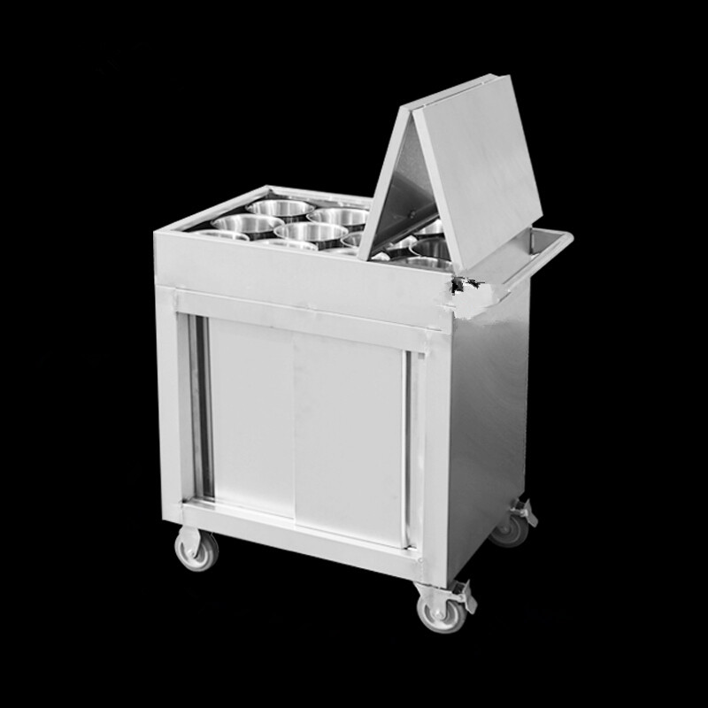 不锈钢调料车商用厨房推车饭店调味车707070cm厂家定制