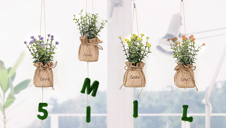 麻布仿真植物装饰花艺墙上创意田园家居装饰客厅墙面假花绿植壁饰