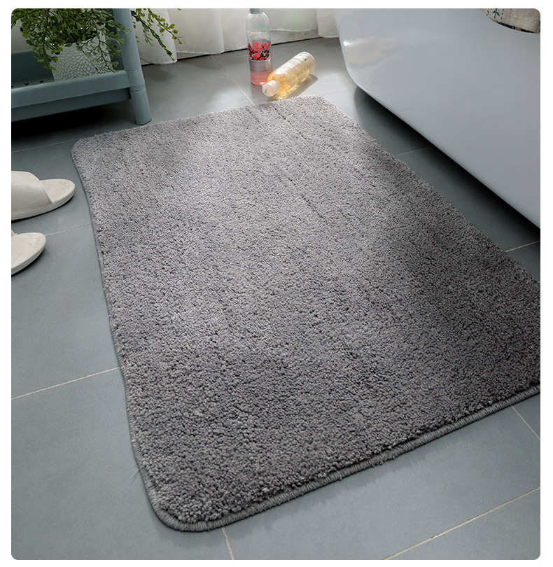 色平绒浴室防滑吸水入户地垫进垫脚垫可定制logo地毯