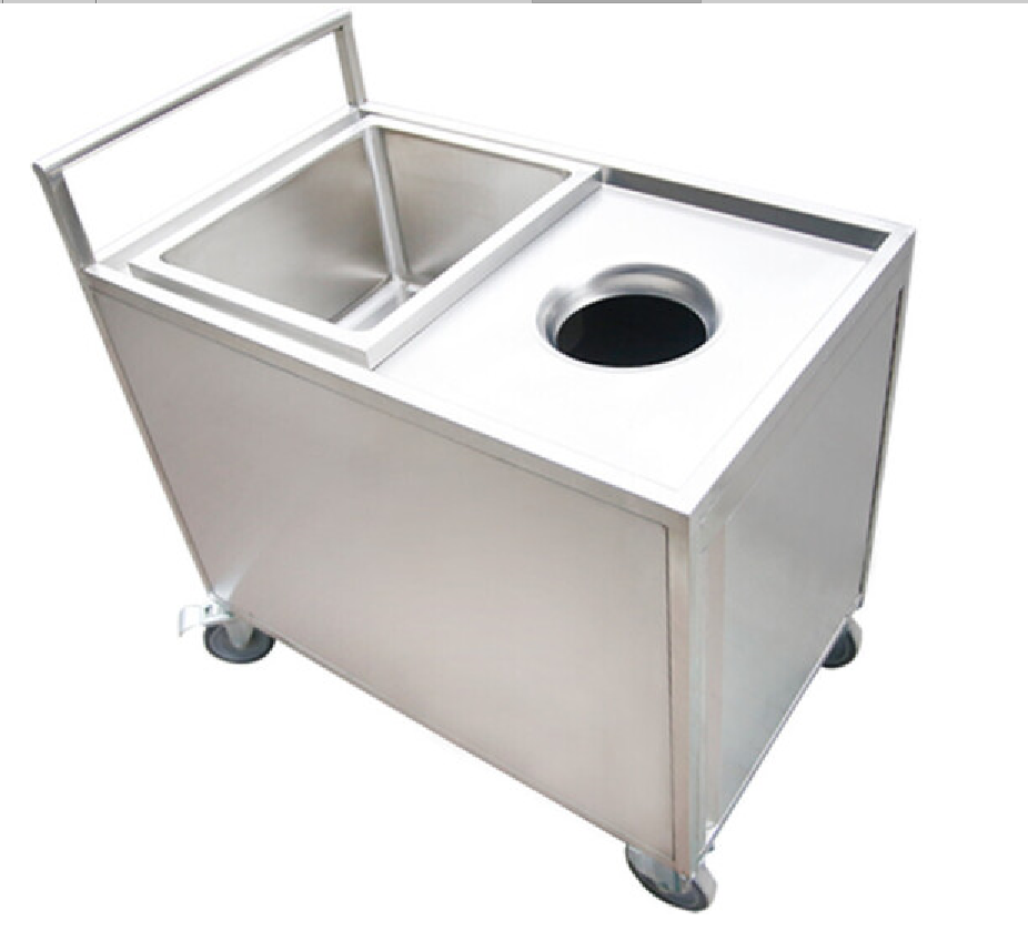 铔孜不锈钢收残车收餐车两用推车食堂垃圾回收车zr123