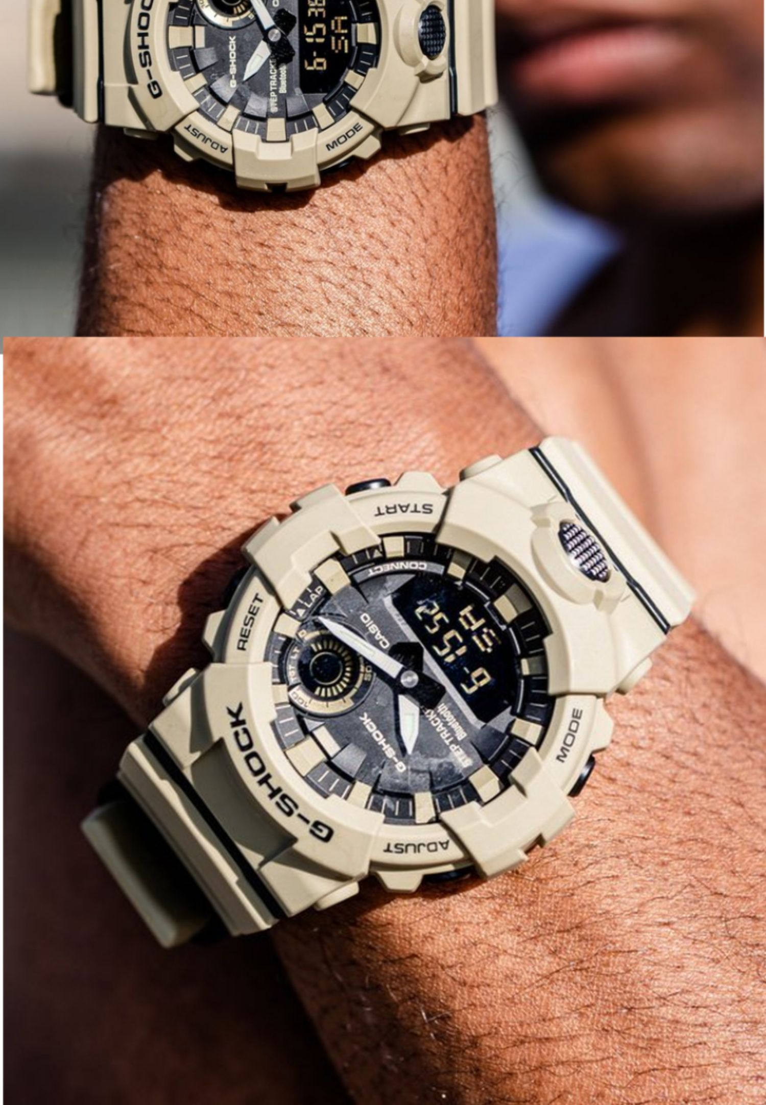 苏宁国际 卡西欧 casio 雾霾蓝腕表男树脂表带可连接手机应用健身记步