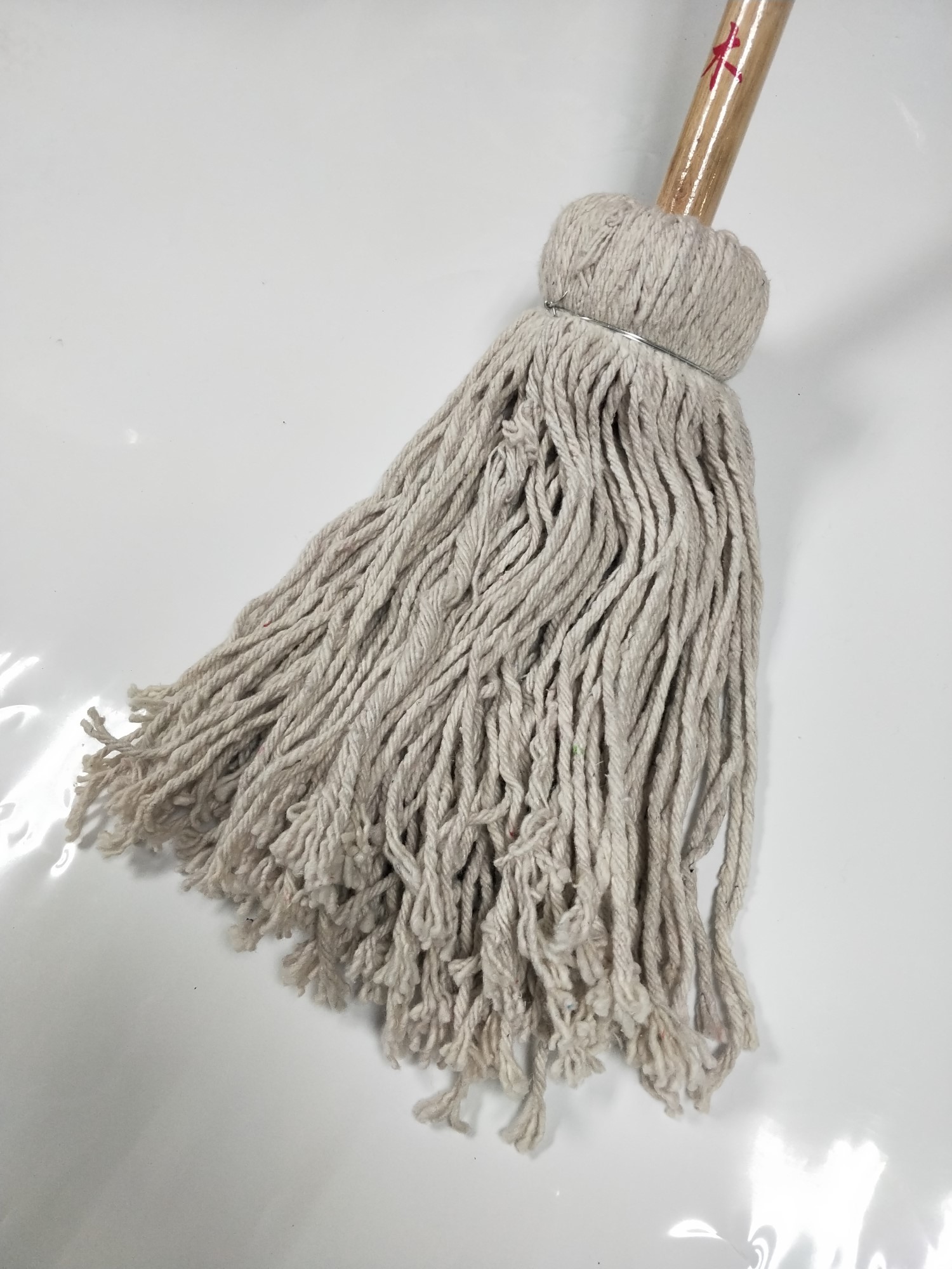 圆木杆墩布棉线吸水宽拖把排拖布条老式木拖布物业工厂学校加厚