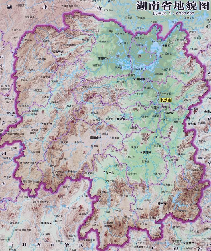 惠典正版湖南省地图挂图14米1米新版高清防水带挂绳区图地形地貌