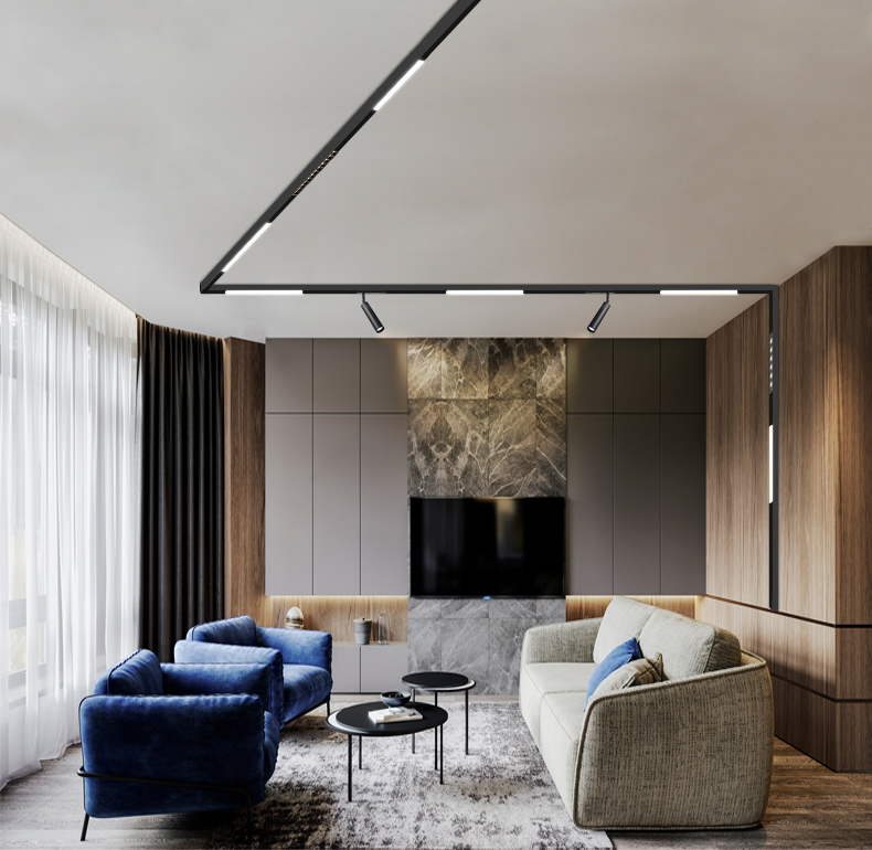 纳丽雅(naliya)射灯lj-gd01 磁吸轨道灯纳丽雅明装吊顶导轨嵌入式酒店