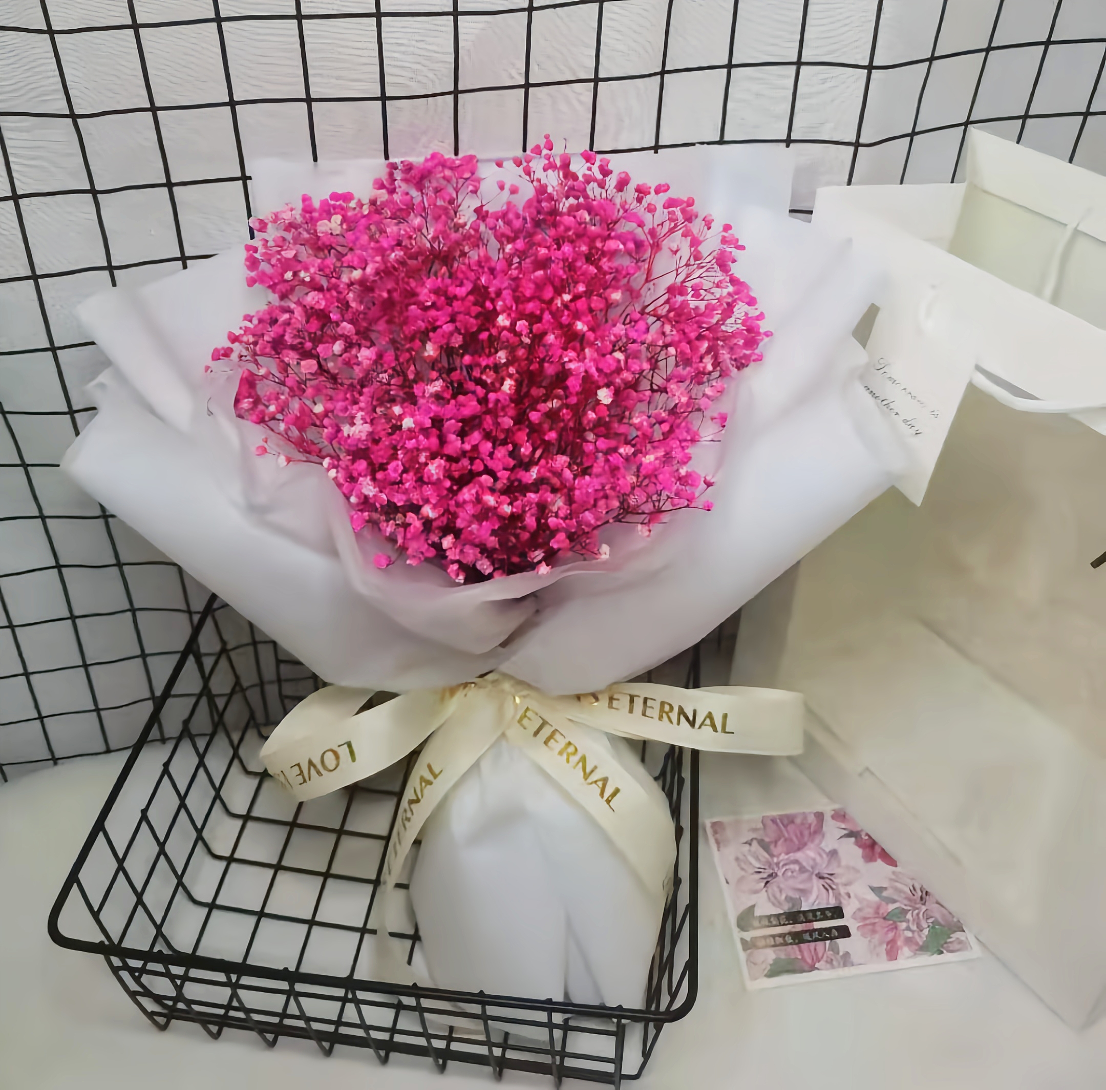 满天星干花花束网红永生花毕业拍照送女朋友男友闺蜜朋友生日礼物feng