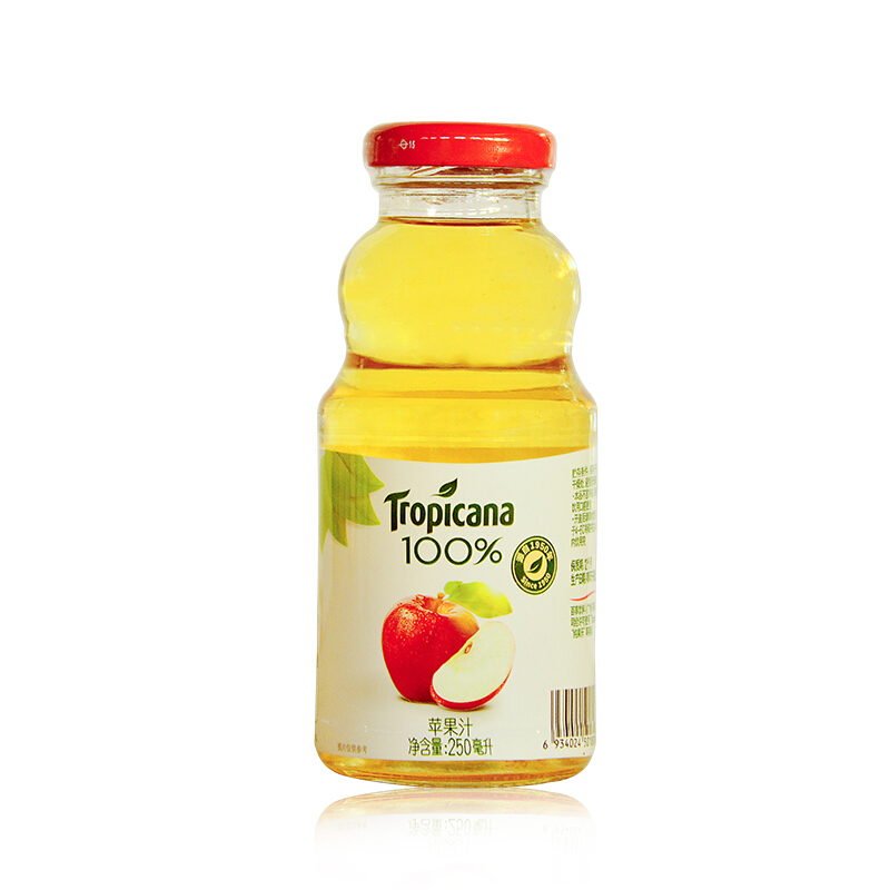 纯果乐tropicana100苹果汁果汁250ml24瓶整箱装百事系列荣誉产品饮料