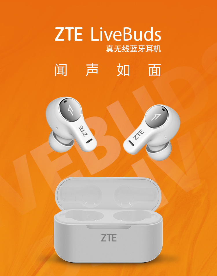 中兴zte livebuds 真无线蓝牙耳机 黑色