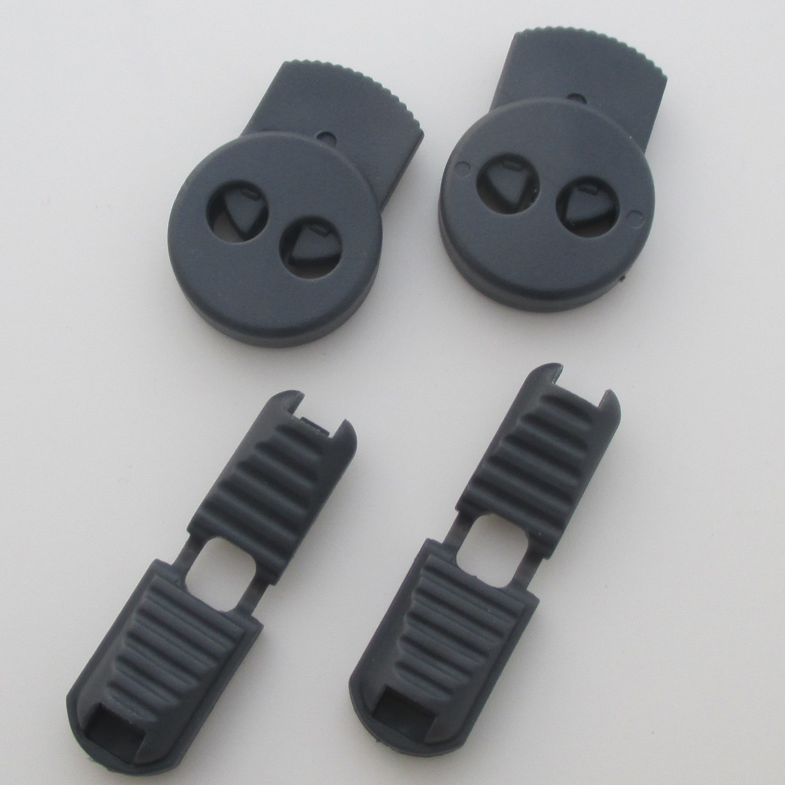 懒人鞋带防松扣弹簧扣免系固定器金属成人儿童鞋子配件防滑扣防黑色扁