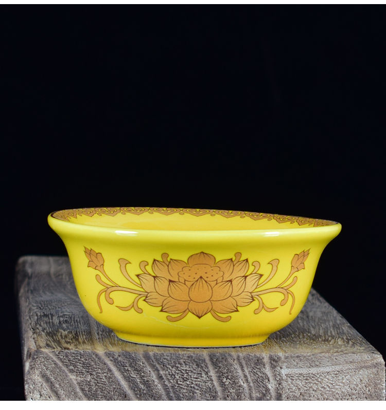 陶瓷莲花供碗招财进宝八供饭斋碗七供水碗神台寺庙供奉天厨妙供碗小号