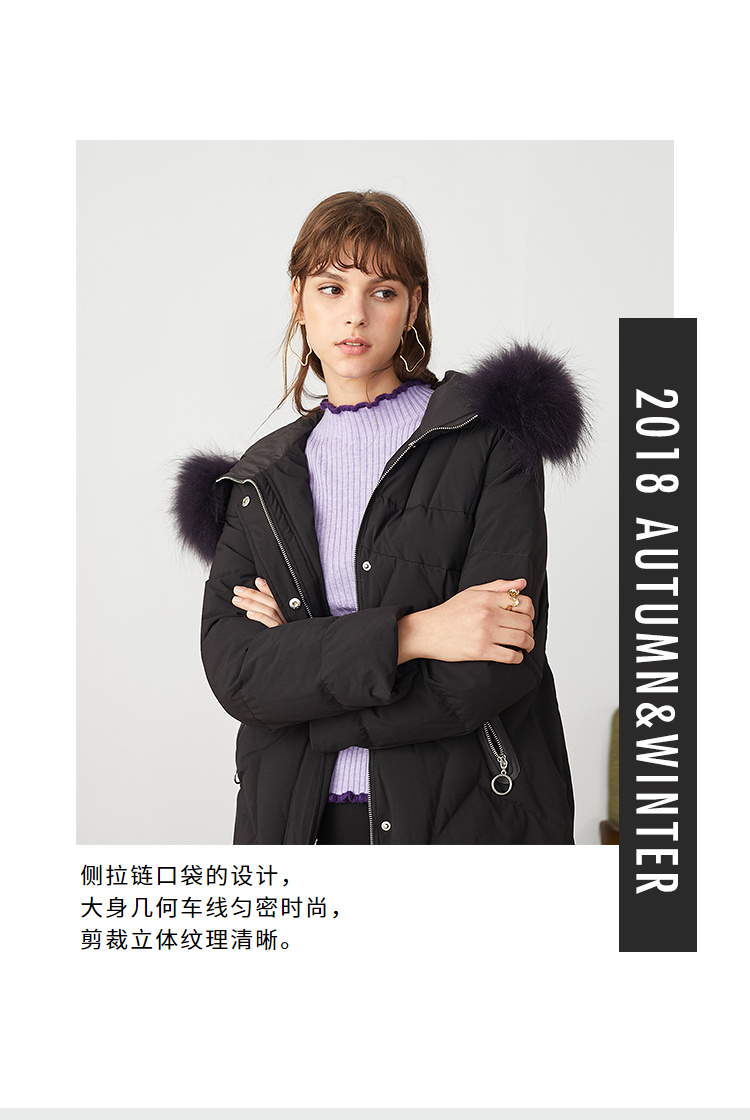 2019爱居兔冬季女装宽松版型羽绒服