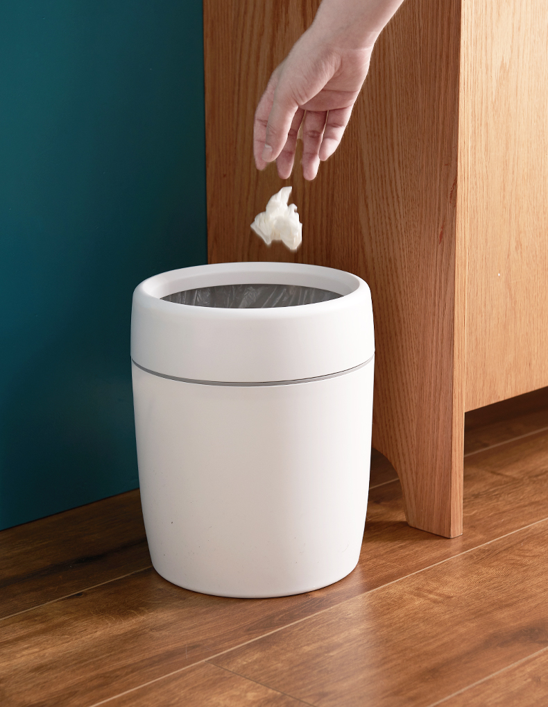 卫生间垃圾桶家用有带盖分类厕所客厅卧室厨房创意北欧按压式纸篓