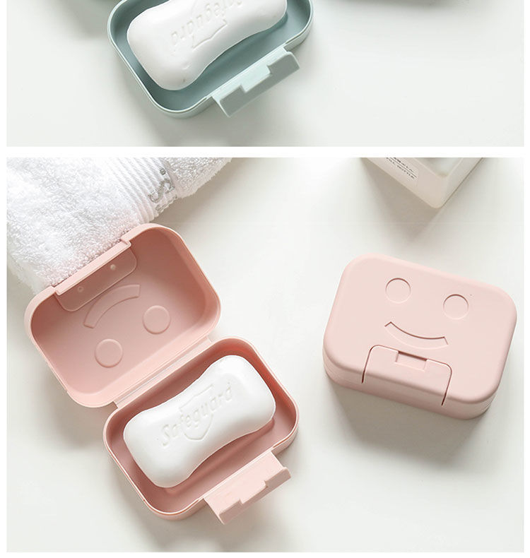 yicheng旅行肥皂盒北欧风家用带盖香皂盒便携式厕所卫生间创意可爱皂