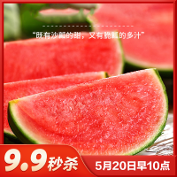 顺丰快递[苏鲜生]现摘2k西瓜 净重5-5.5斤 2个装 新鲜网红小糖丸西瓜