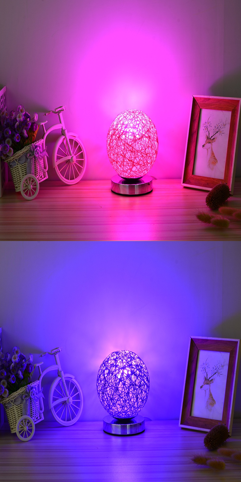 浪漫彩色遥控调光情趣灯古达插座婚房小夜灯led节能七彩灯卧室床头灯