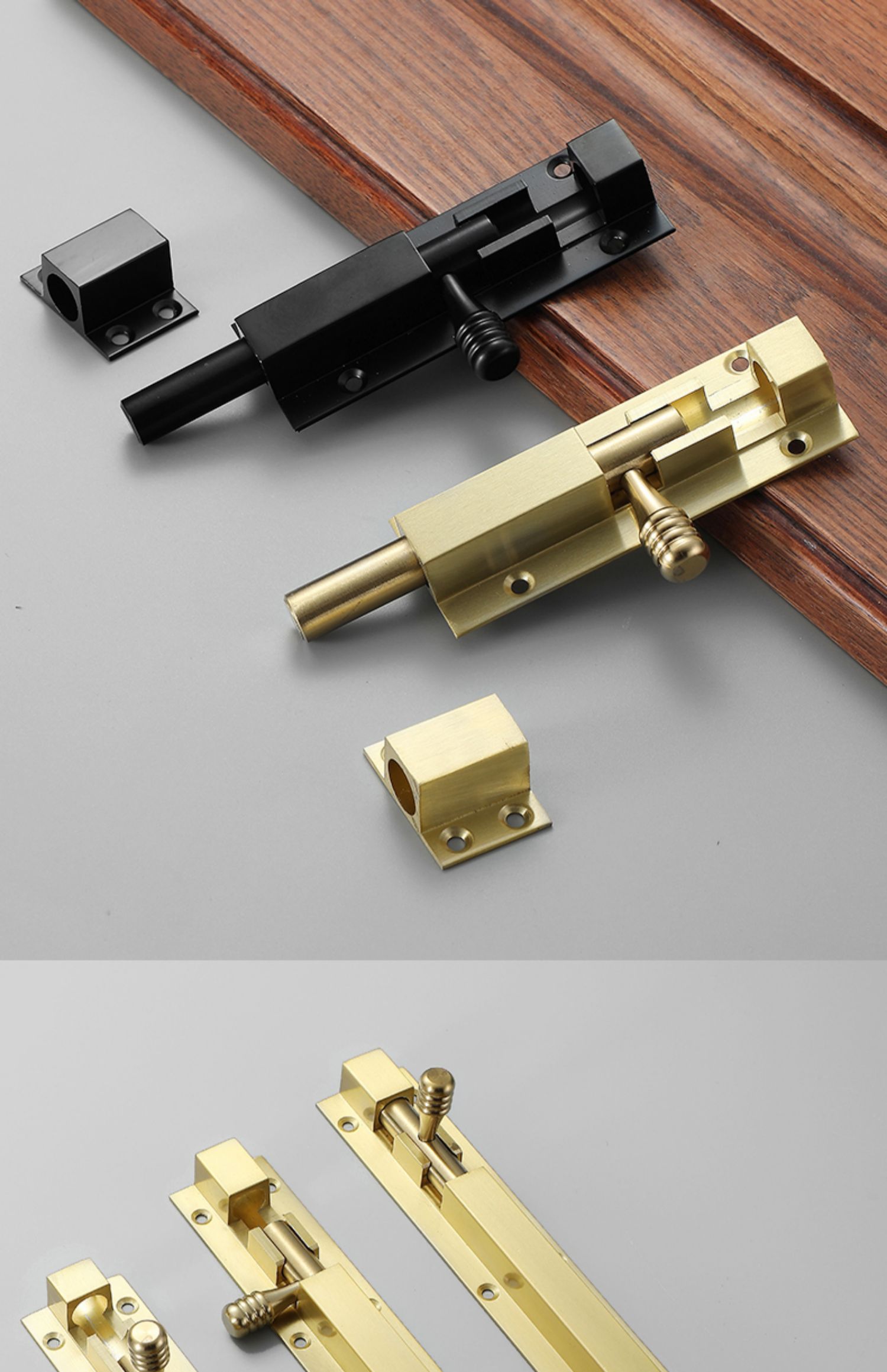 jing ping不锈钢自动手动弹簧插销锁扣门锁门闩卫生间门栓门扣木门