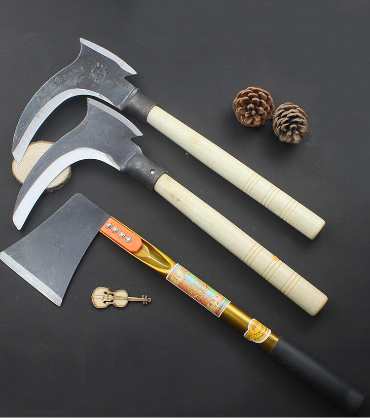 jingping双镰刀割草修枝户外钓鱼开路刀树枝勾刀农用柴镰刀头柴刀