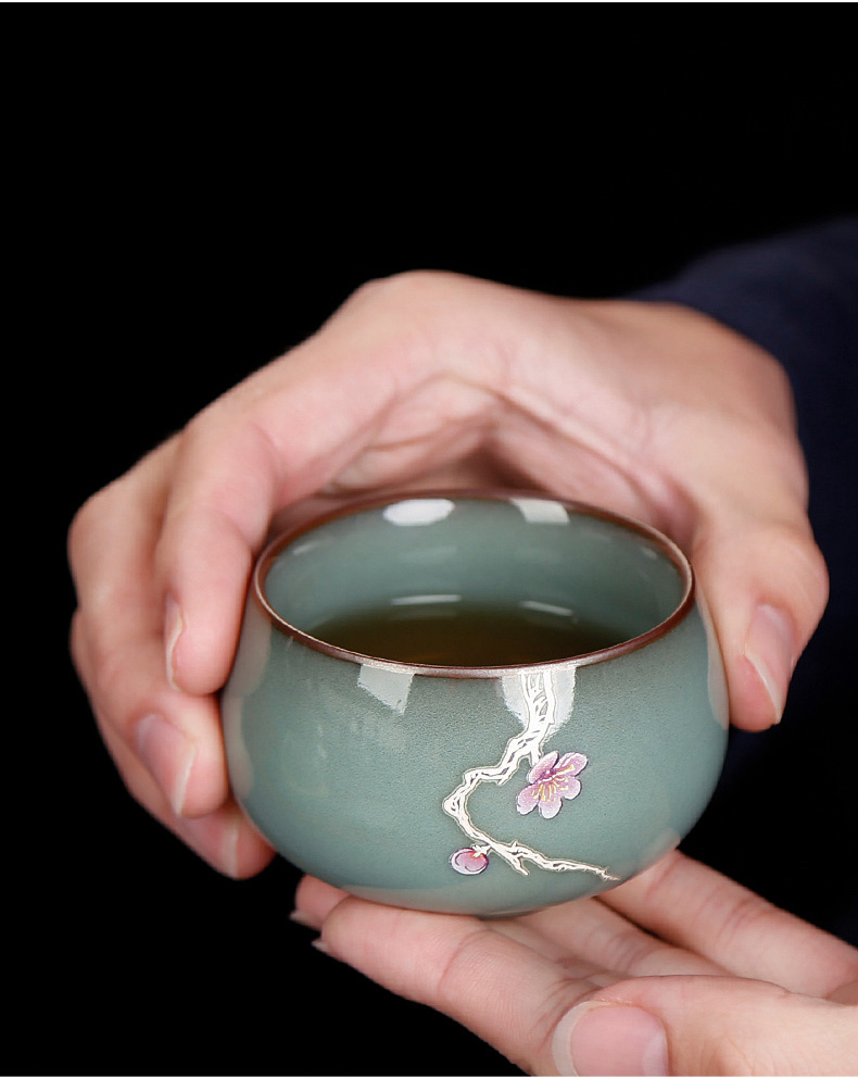冰裂纹茶杯用久的图片图片