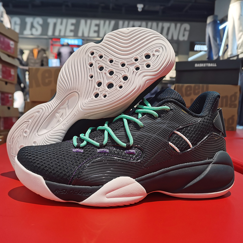 安踏篮球鞋男2021春季新款ufo激光iii低帮实战球鞋防滑耐磨减震