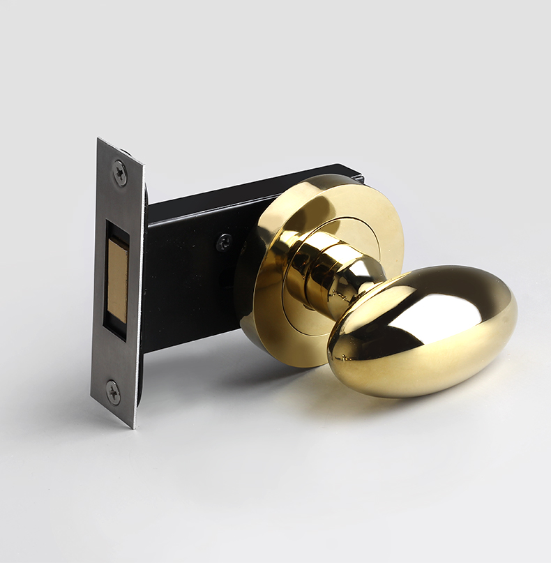 敬平隐形门锁合页室内背景墙单面暗锁黑色门把手家用球形蛋型通用锁具