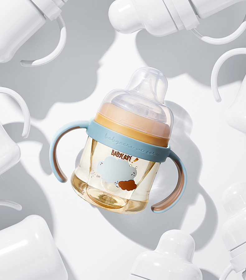babycare30成长奶瓶ppsu耐摔防胀气新生婴儿鸭嘴奶瓶吸管大宝宝科里斯