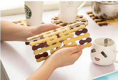 厨房餐桌隔热垫盘子垫家用简约竹制餐垫碗垫盘垫杯垫锅垫防烫垫子