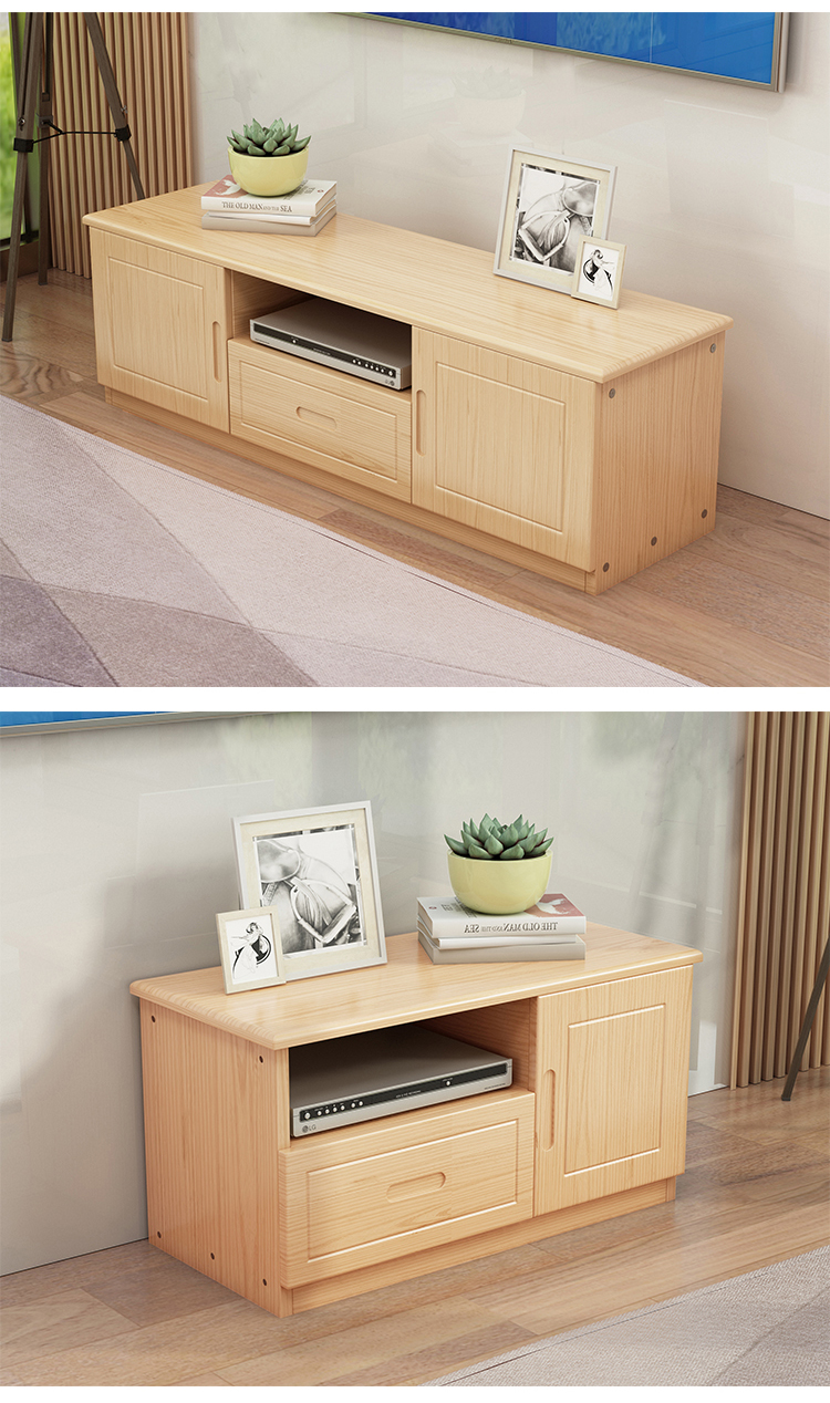 全实木电视机柜卧室现代简约矮柜客厅小户型小柜子储物柜整装地柜