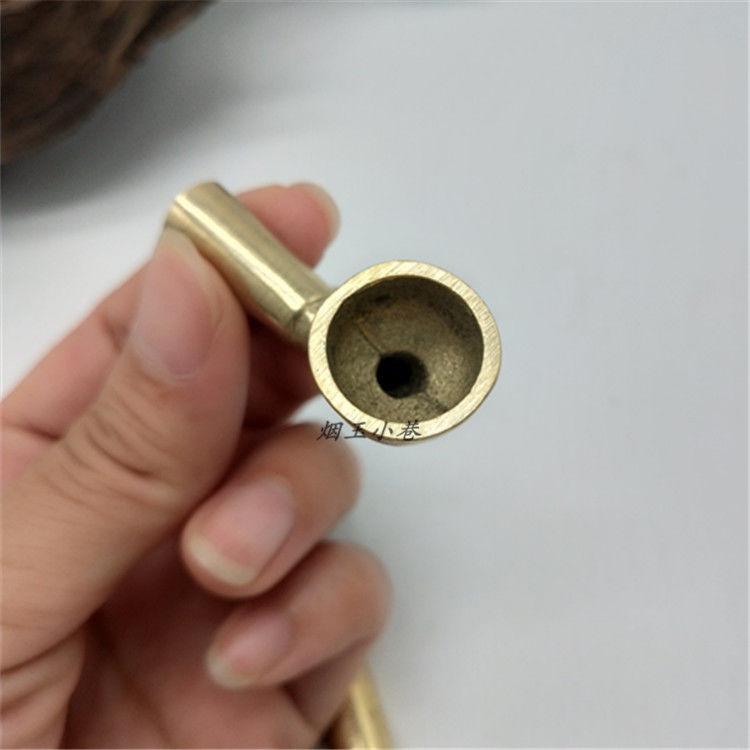 小号黄铜旱烟嘴旱烟锅便携烟斗组装配件老式旱烟袋烟杆烟具配件小号