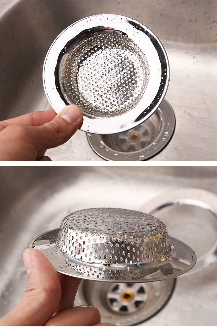 买2送1厨房不锈钢水槽过滤网水池排水口过滤网器浴室头发防堵塞网