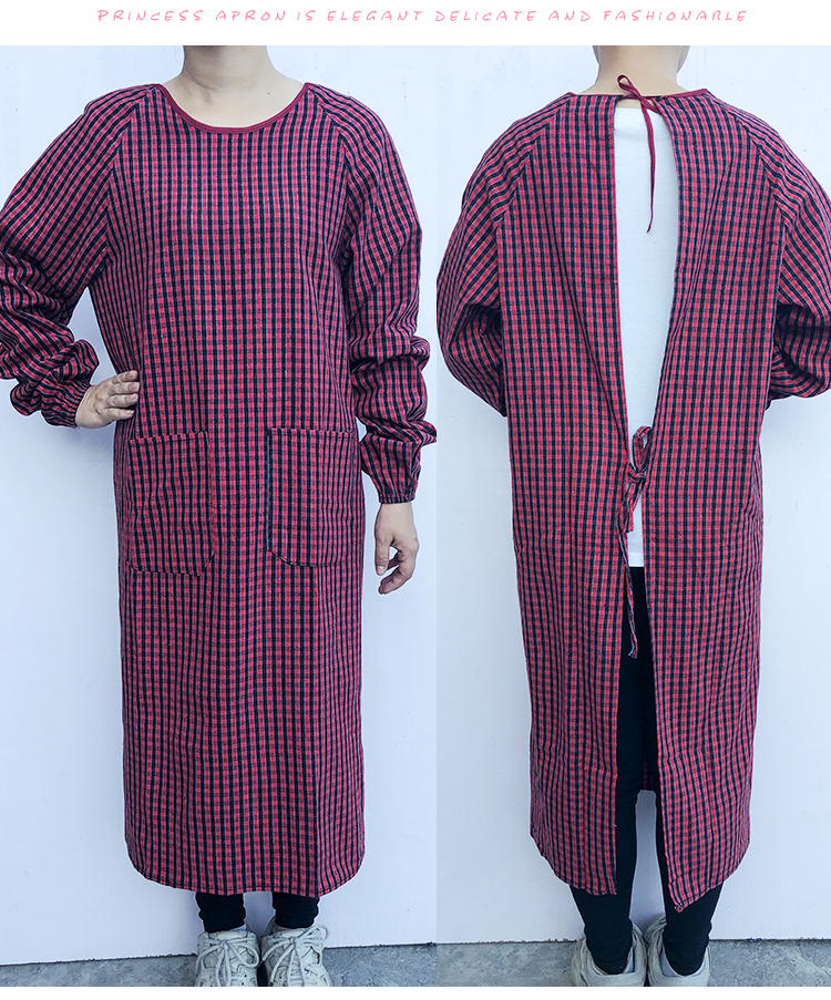 艺呈(yicheng)清洁工具 围裙女时尚家用厨房围腰透气工作服男防油污棉