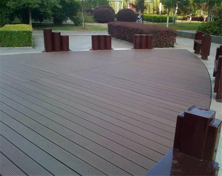 《塑木木塑户外地板室外生态木庭院露台防腐木碳化木 菠萝格围栏》无