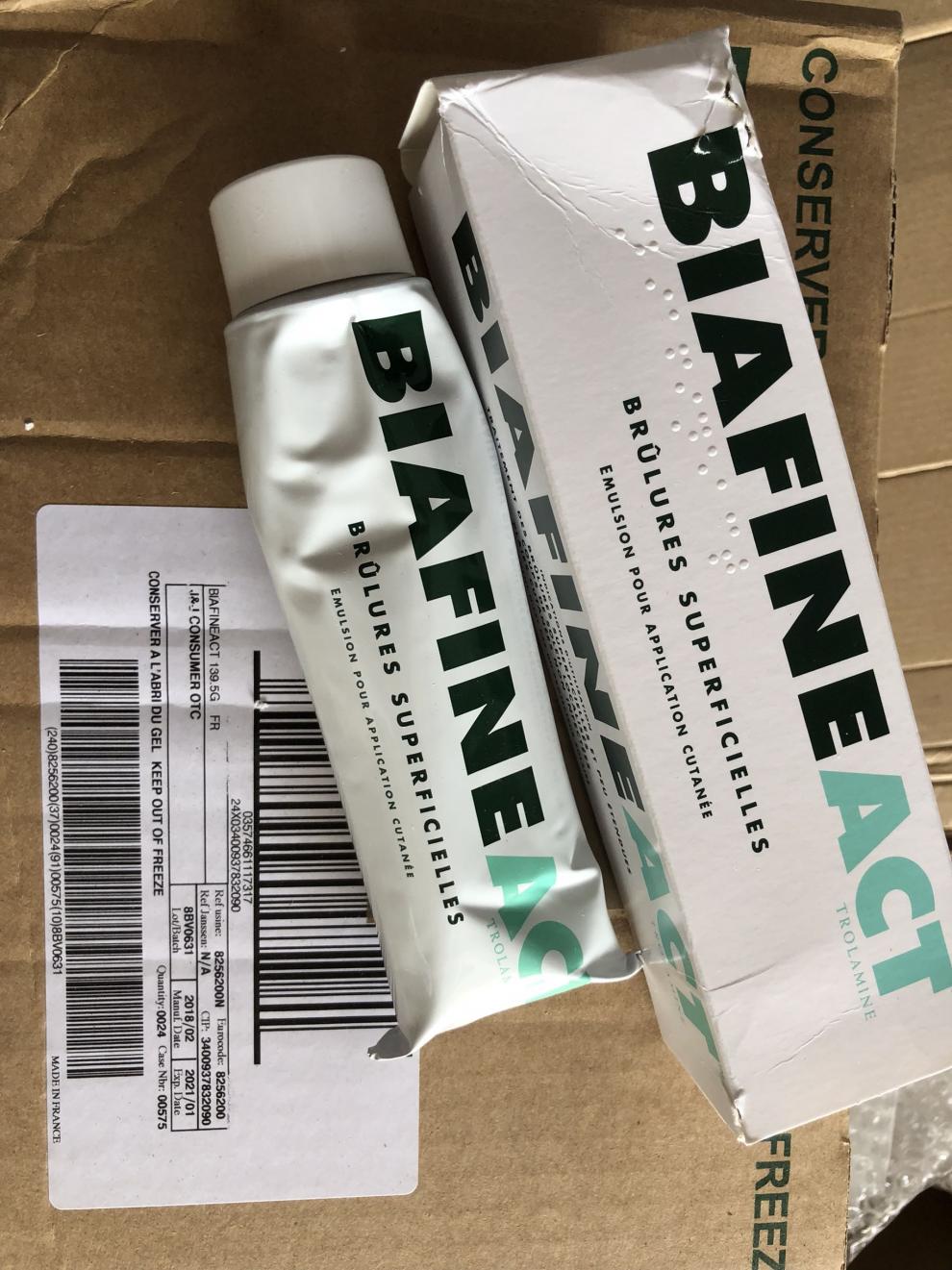 优选比亚芬act乳膏93g1395g烫伤膏晒后修复霜法国购