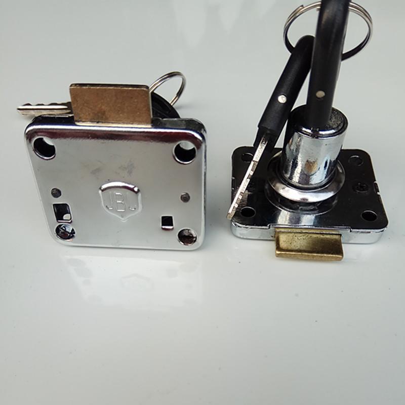 优质通开老式抽屉锁家具信箱更衣柜子柜台锁芯办公桌互开16×20mm 通
