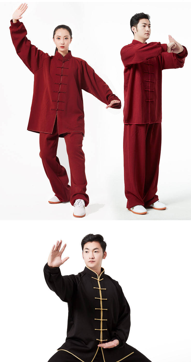 太极服女秋冬季加厚牛奶丝复合绒太极拳服装男武术服练功服武印象