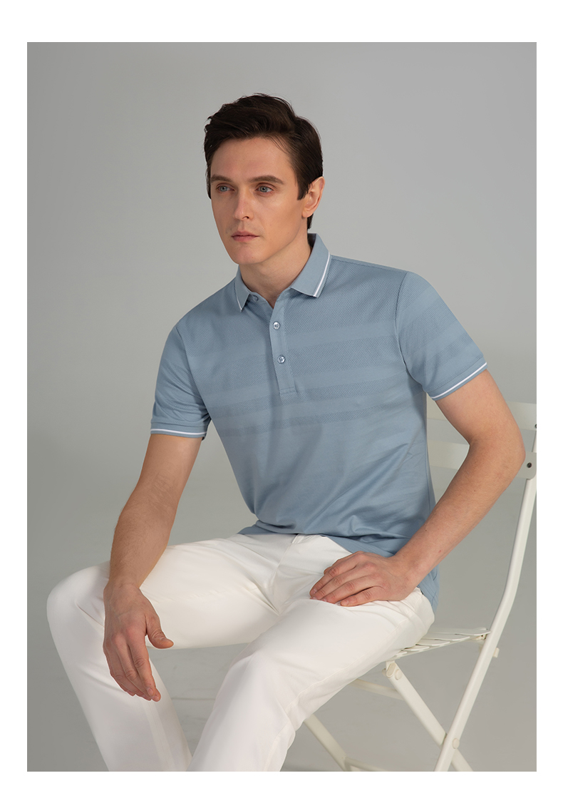 培罗蒙baromon短袖polo衫男夏季新品青年商务休闲纯棉polo衫翻领修身