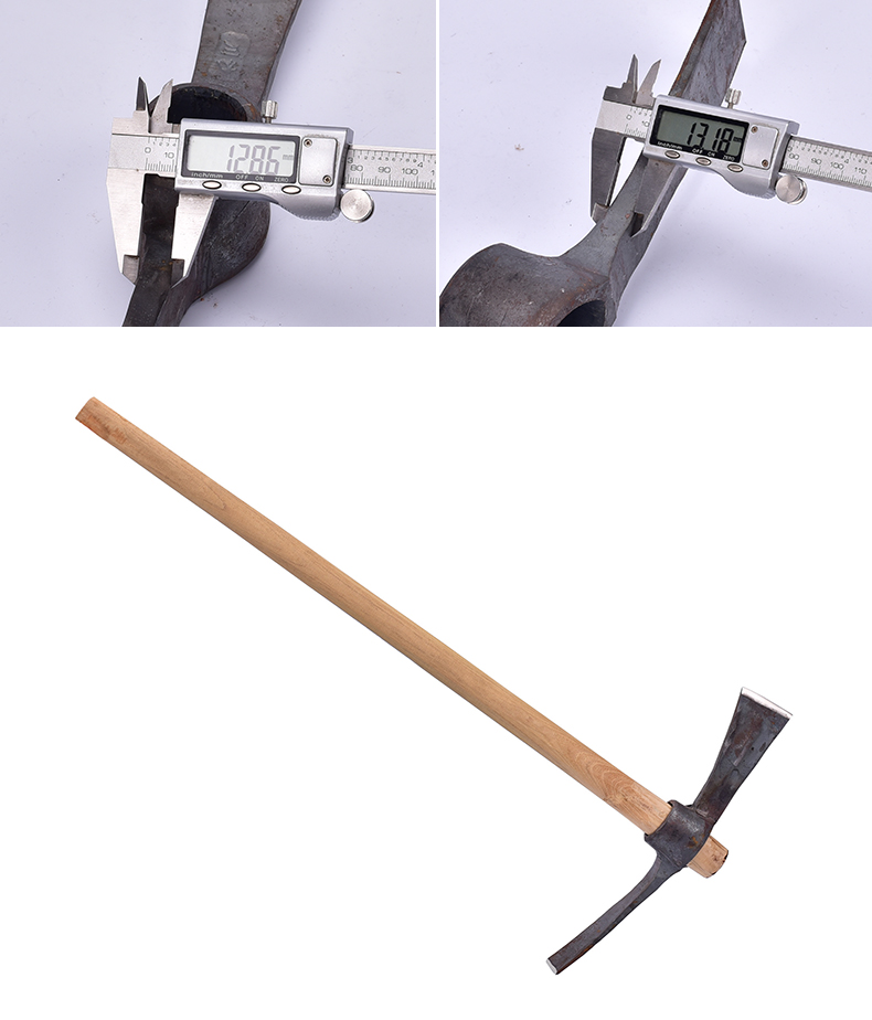 定做 挖桩工具锰钢手工锻打农用十字镐斧户外多功能开山挖树挖笋工具