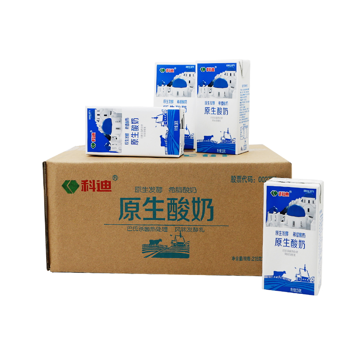 科迪酸奶原生发酵酸牛奶早餐奶216gx12非原装箱发货