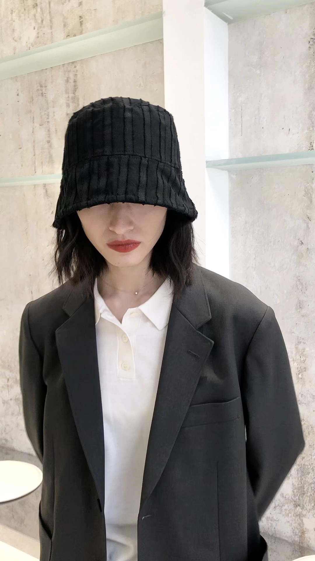 new lake气质小姐姐~渔夫帽女春夏遮脸休闲韩版百搭水桶帽遮阳防晒帽