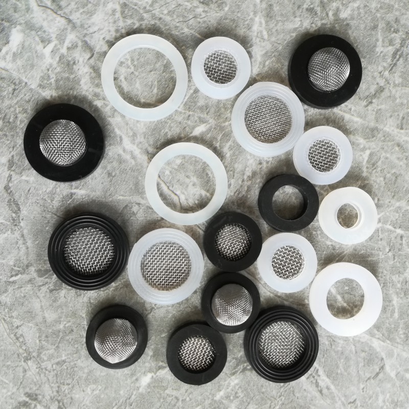 淋浴阀橡胶垫片带滤垫圈喷头管胶圈硅胶垫软管玻纹管平垫水表垫