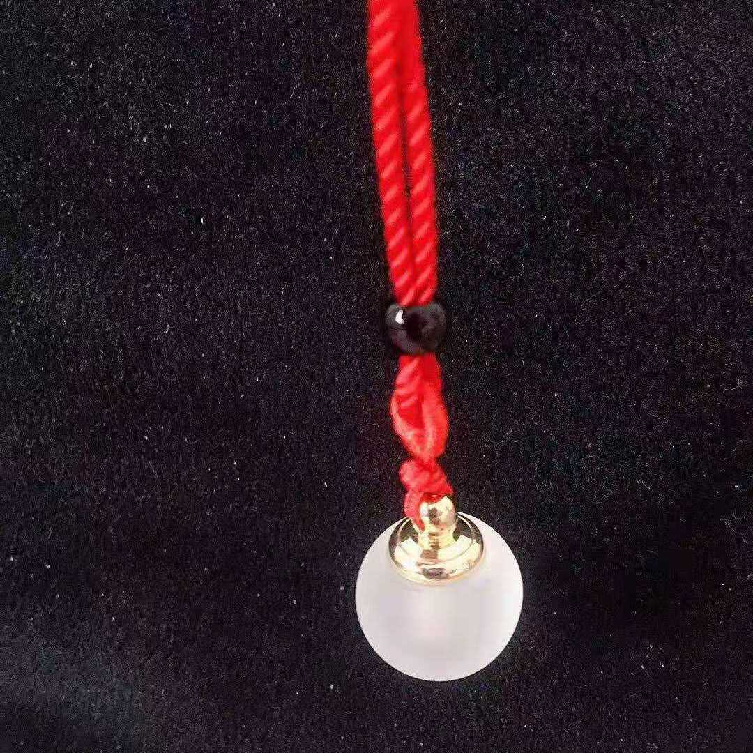 磨砂小玻璃瓶空心吊坠可装东西护身符挂件男女情侣饰品项链可打开